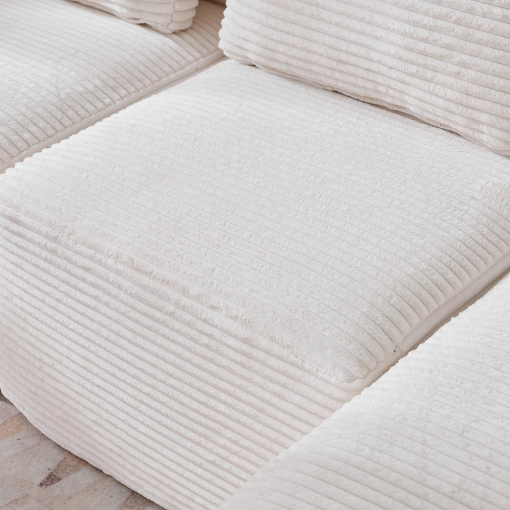 Divano 3 Posti con Cuscini e Portabicchieri ¨C MINIMAL ¨C Tessuto, 265 cm