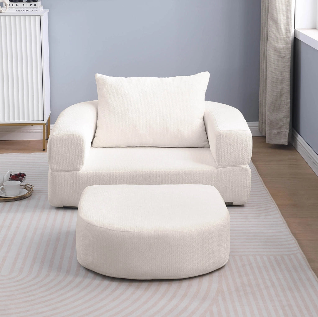 Divano modulare in ciniglia beige