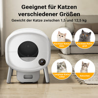 Fudajo Lettiera autopulente per gatti 76 L, lettiera automatica controllo con app e connessione USB, funzionamento manuale o automatico