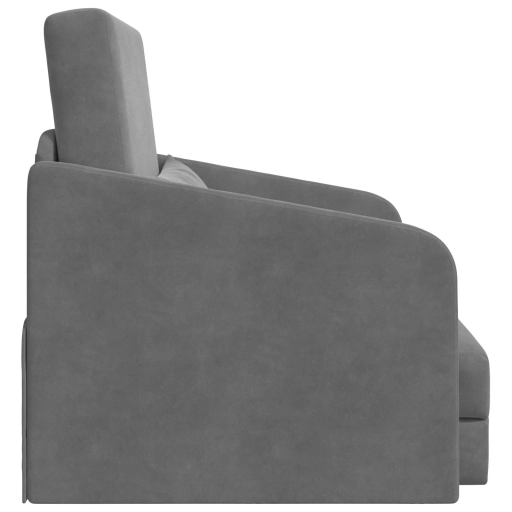 Divano letto Grigio scuro 65 x 80 x 83 cm Velluto 4106649