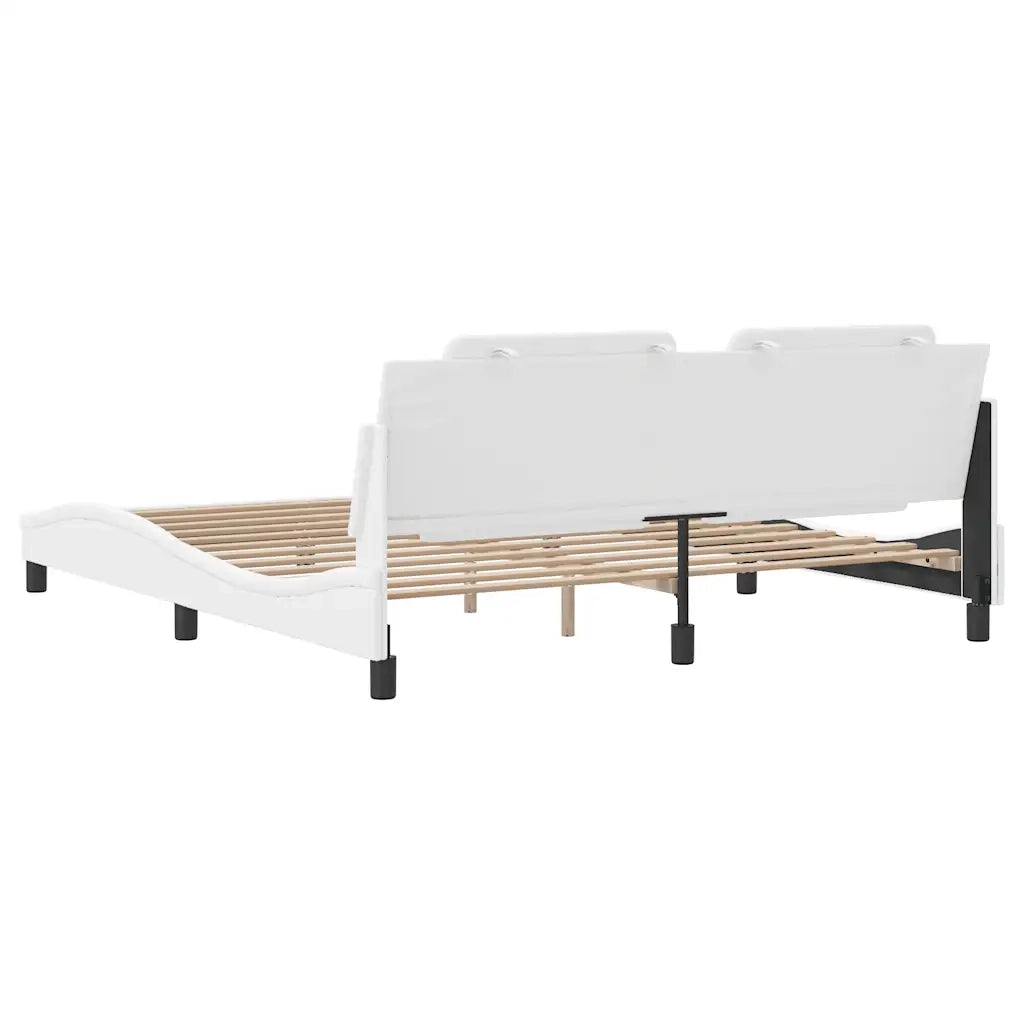 Giroletto senza Materasso Zadar Bianco 180x200 cm in Similpelle 3208199