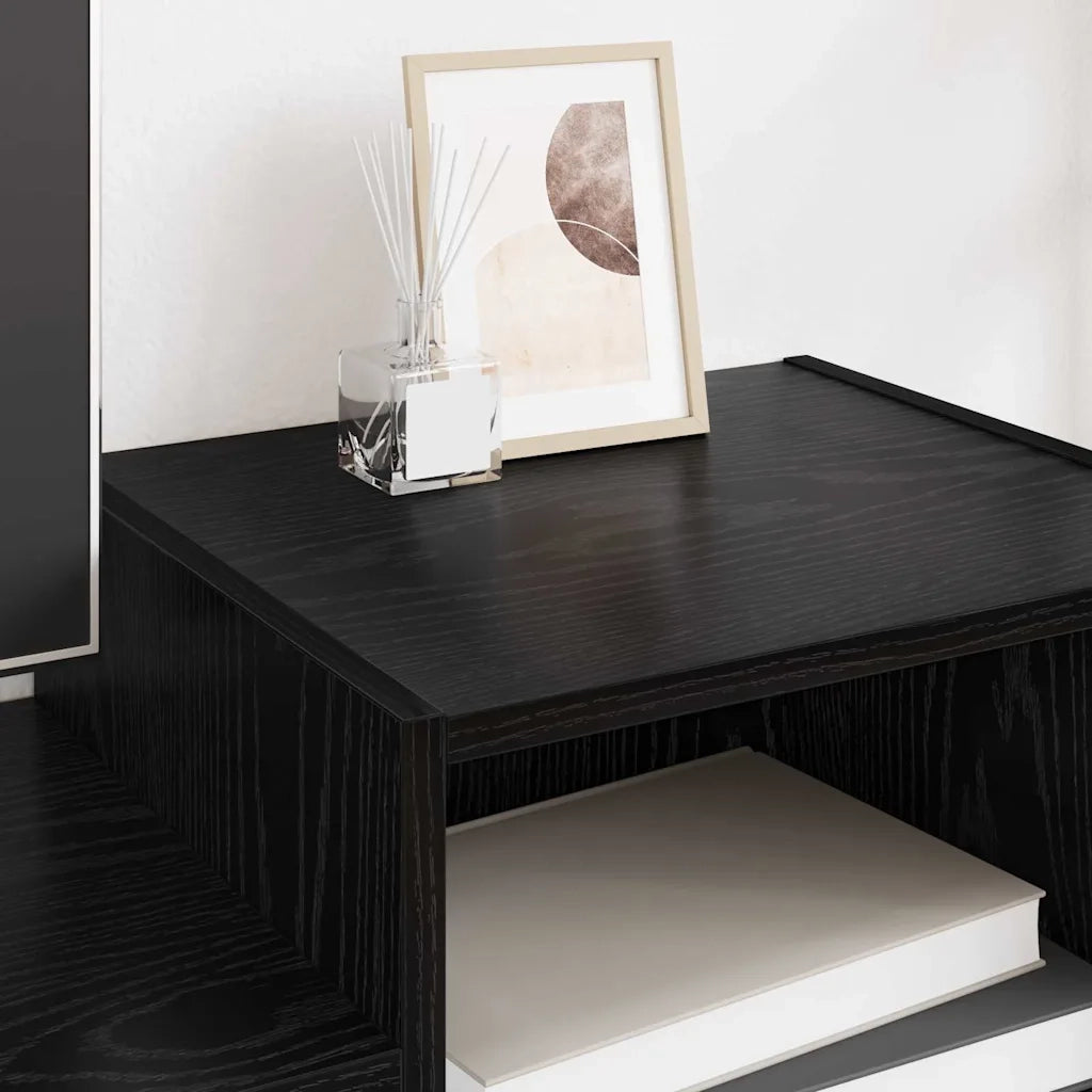 Mobile TV Rovere Nero 160 x 35 x 55 cm Legno multistrato 882725