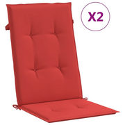 Cuscini per Sedie 2 pz | Cuscini per sedie Rossi 120x50x3 cm in Tessuto