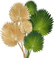Set di 6 Foglie di Palma in PU Tropicale con Foglie di Palma Flessibili in Acciaio per Decorazione di Fiori, Casa, Giardino, Festa e Ufficio