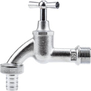 Esterno - con connessione a vite per tubi - Cromato - 1/2'' - Metallo - Argento