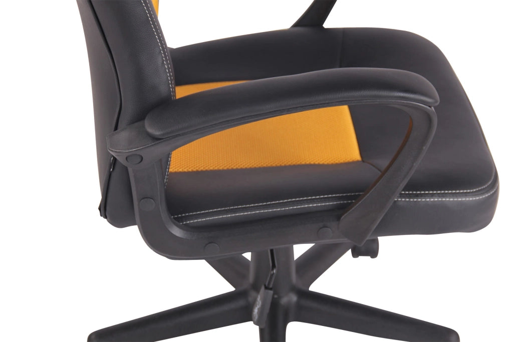 Sedia Gaming Elbing In Similpelle Nero/giallo