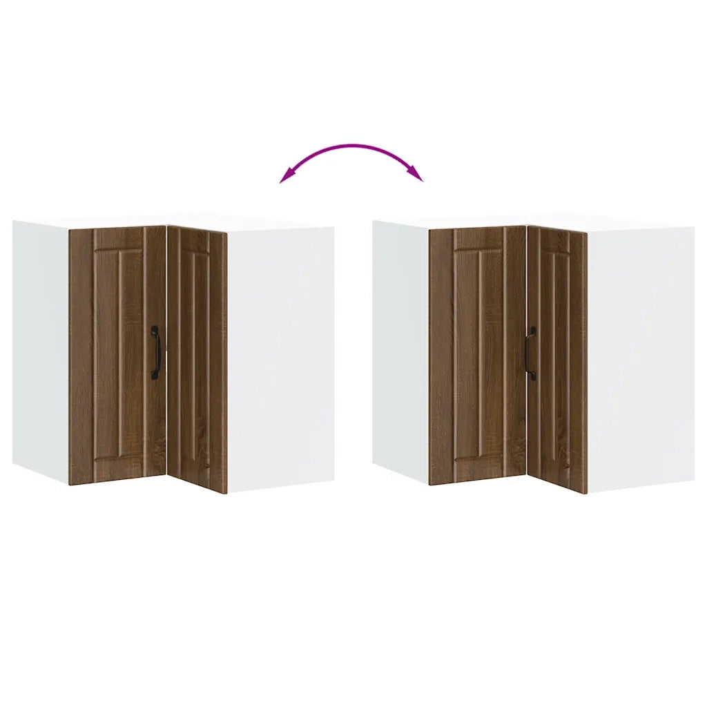 Pensile da Cucina ad Angolo Lucca Rovere Marrone in Truciolato 853864