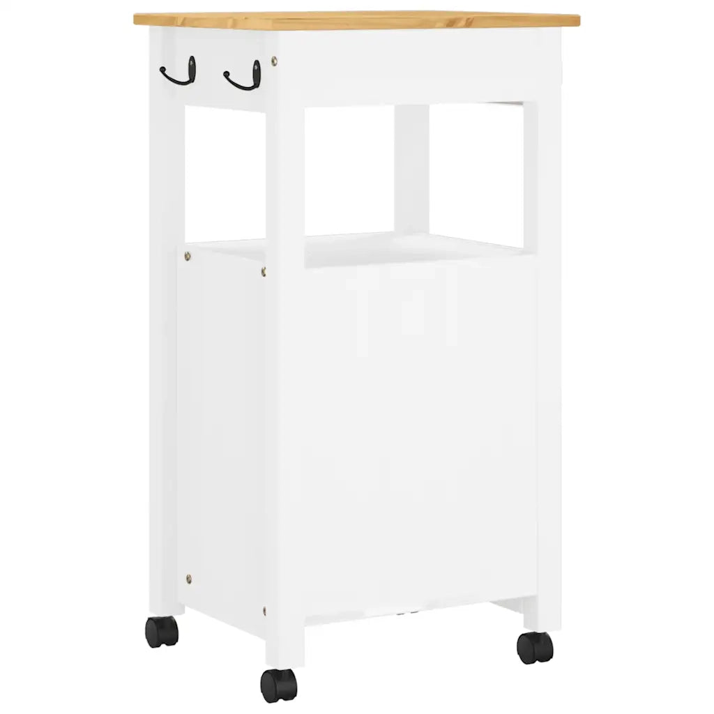Carrello da Cucina MONZA 48x40x88,5 cm in Legno Massello di Pino 376090