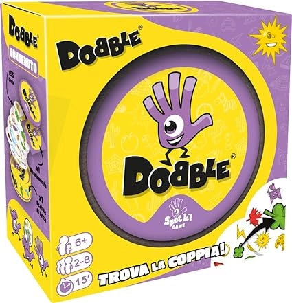 Asmodee: Dobble, Eco-Sleeve, Divertente Gioco da Tavolo per Tutta la Famiglia, 2-8 Giocatori, 6+ Anni, Edizione in Itali
