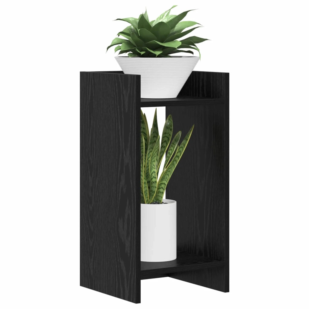 Supporto per piante Rovere Nero 30 x 30 x 60 cm 899597