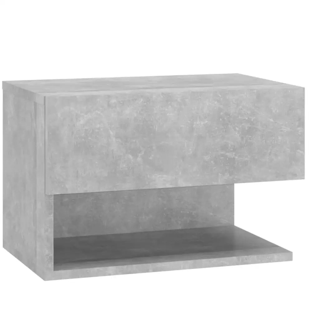Comodini a Muro 2 pz-Set di 2 Tavolino da notte Grigio Cemento 820094