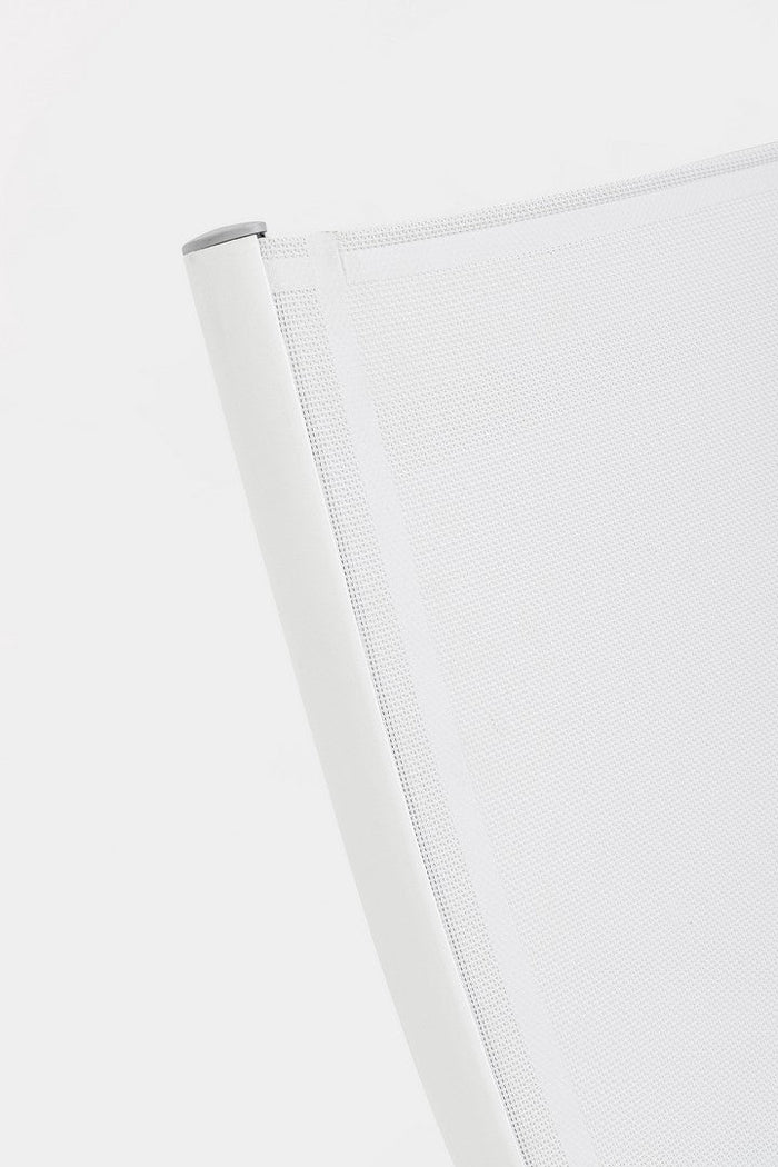 Set 2 Poltrone da Giardino 53x166,5x90 cm in Alluminio Taylor Bianco
