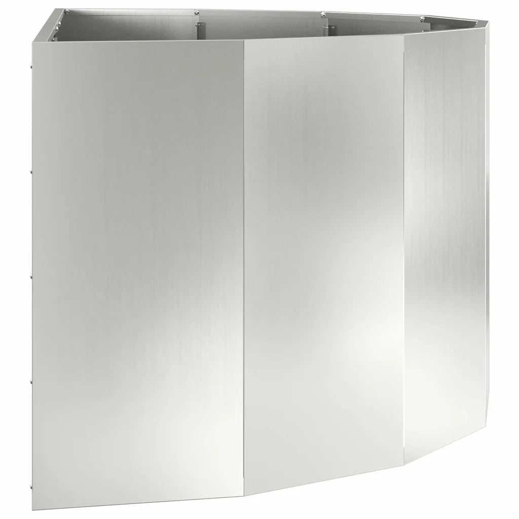 Fioriera | Cassetta per fiori | Vaso Argento 120 x 60 x 50 cm Acciaio zincato