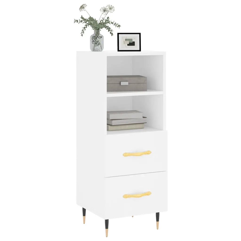 Credenza | Madia | Buffet da pranzo | Armadio da pranzo Bianca 34,5x34x90 cm in Legno Multistrato