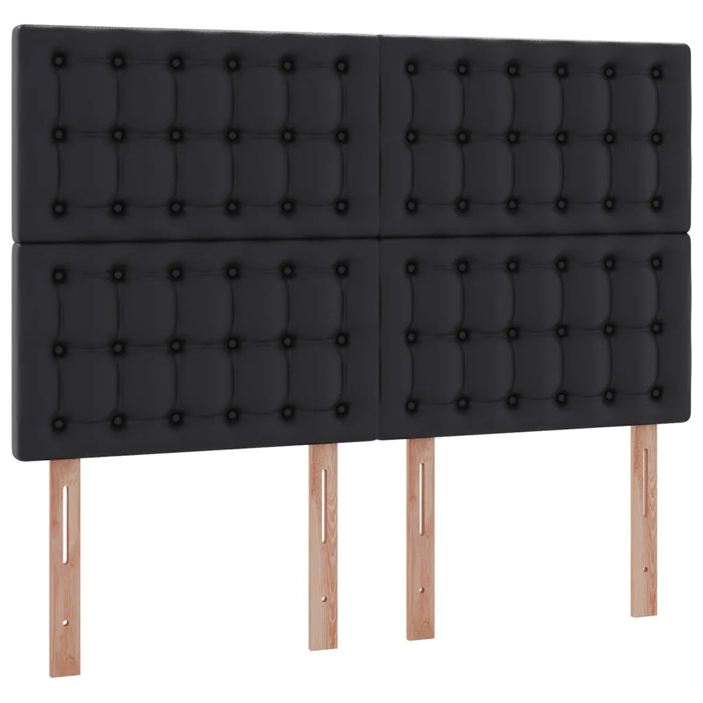 Letto con contenitore e LED Nero 140 x 200 cm Pelle Sintetica 3372305