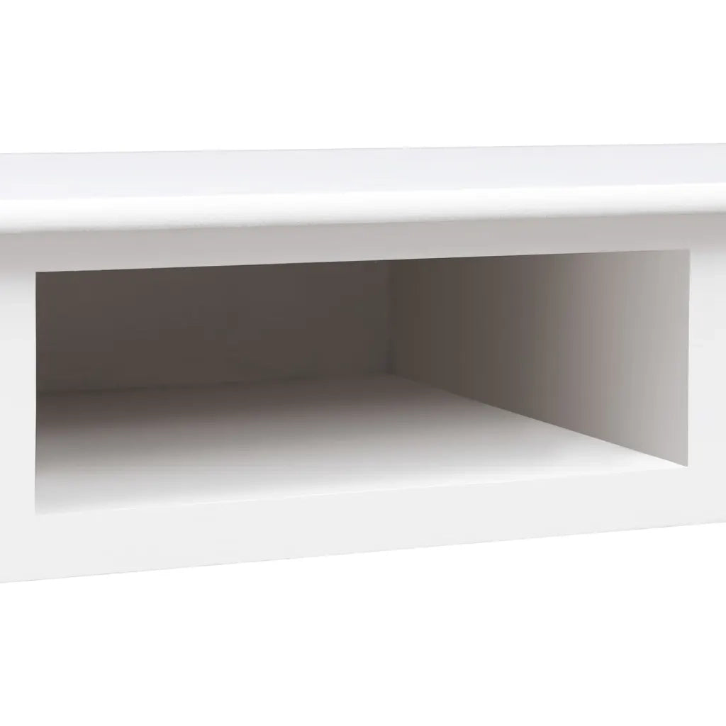 Scrivania | Tavolo da Ufficio Bianca 108x45x76 cm in Legno Massello di Paulownia