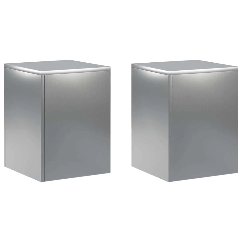 Supporto per piante 2 pcs Argento 30 x 30 x 40 cm Acciaio Inox 8012471