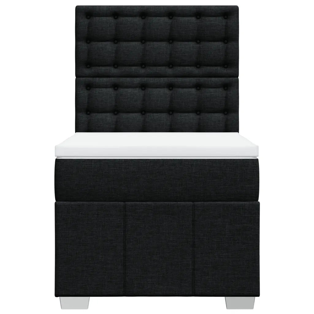 Giroletto a Molle con Materasso Nero 80x200 cm inTessuto 3291511