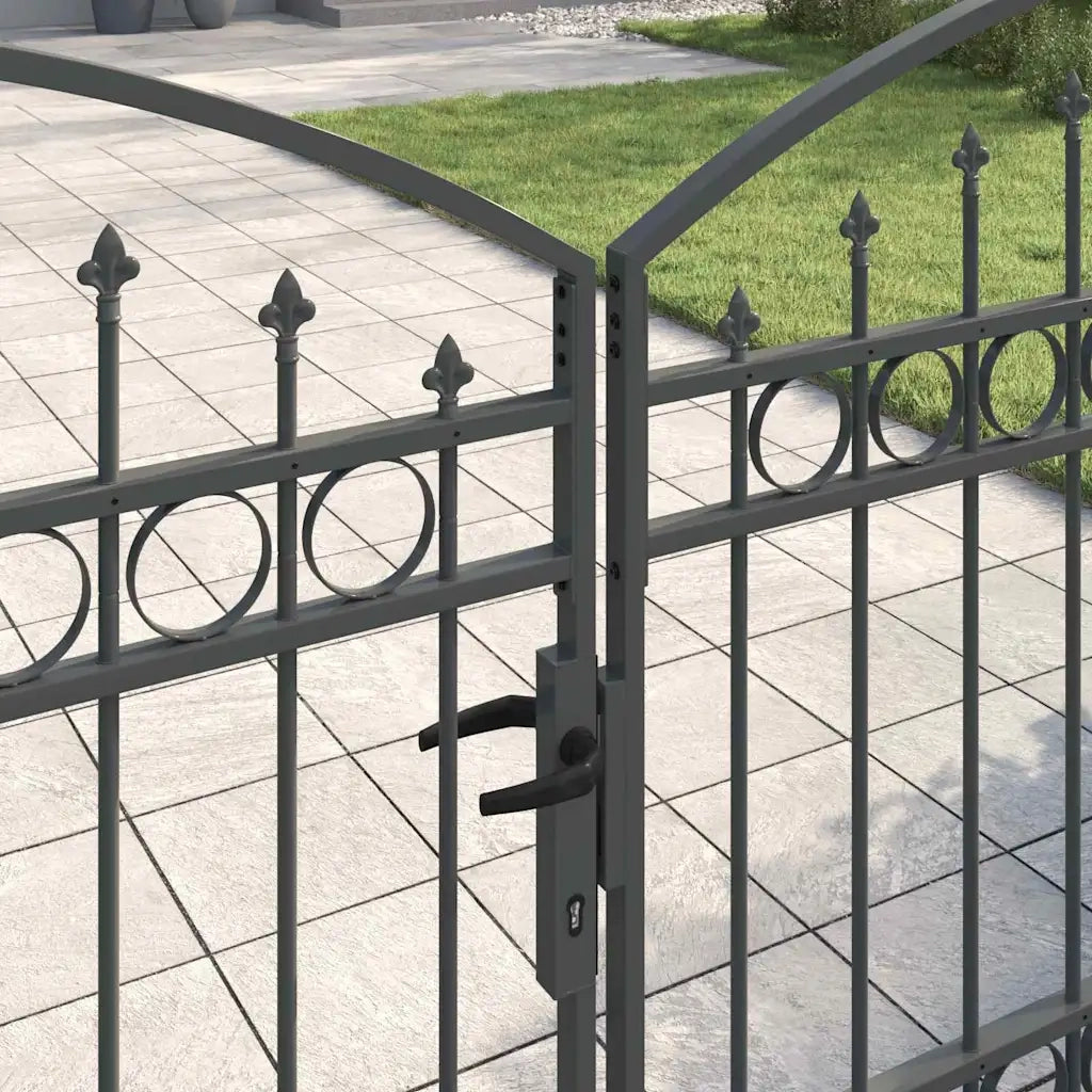 Cancello per recinzione Assen Grigio 301 x 224.5 cm Acciaio 42008942