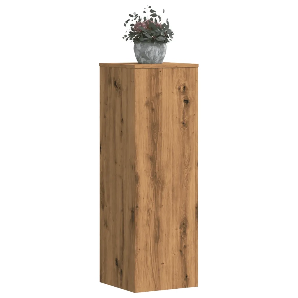 Supporti Piante 2 pz Rovere Artigianale 33x33x100cm Multistrato