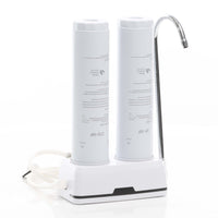 Naturewater Filtro acqua NW-2-CTOUF, Sistema di filtrazione a 2 livelli con cartucce, Filtro da banco