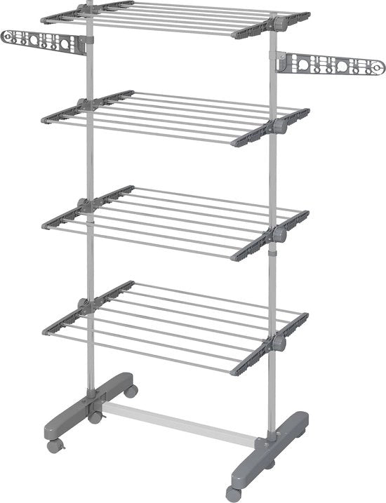 Asciugatrice Pieghevole con Ruote - Driade Multifunzione per Interno e Esterno - Asciugamani Stabili 142 x 55 x 172 cm