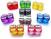 Set di Dadi in Pietra di 2 pezzi - Dadi in Pietra Precisi - 16mm - Angoli Arrotondati - Trattamento di Saldatura Professionale - Ideali per Backgammon - Dadi da Gioco
