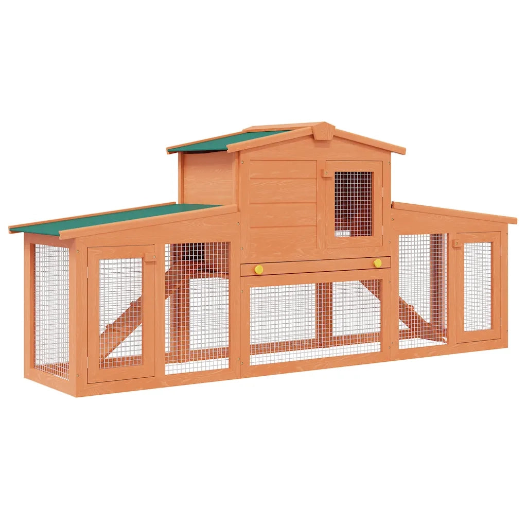 Conigliera Grande all'Aperto per Animali Piccoli Tetto Legno    cod mxl 51821