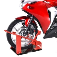 Cavalletto Alzamoto Anteriore in Metallo per Moto max 450kg con Sezioni Preforate, 27.5x51-69x34 cm