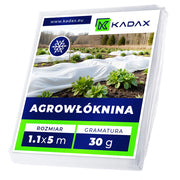Telo agrotessile bianco KADAX 1,1x5 m 30 g per copertura invernale e primaverile delle piante.