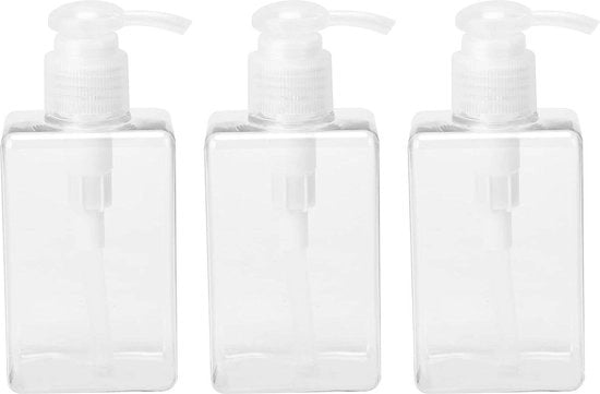 Sacchetto di viaggio portatile 150 ml - Pennello di plastica gonfiabile - Flacone di pompa liquida per viaggi - Articoli igienici per la vacanza - Cosmetici