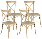 Set 4 Sedie 88x44x49 cm in Polipropilene Tortora