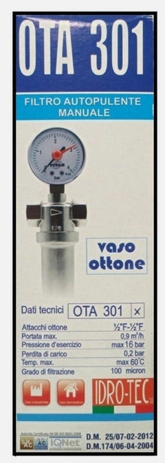 FILTRO AUTOPULENTE Manuale OTA 301 1/2"F