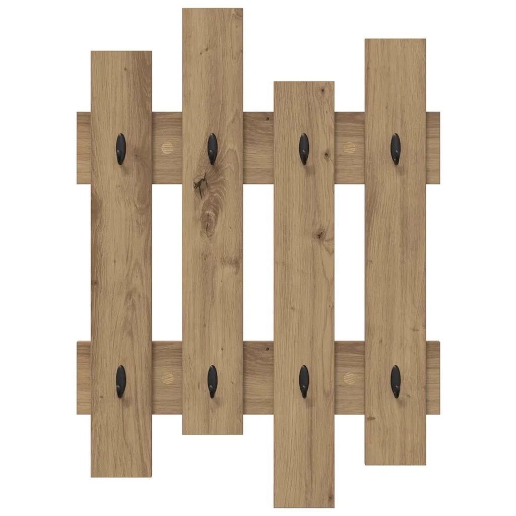 Appendiabiti a muro A parete Rovere artigianale 60 x 3 x 82 cm 874482