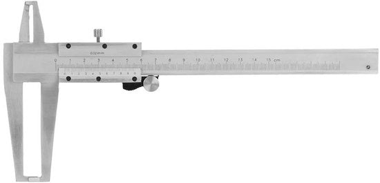 Misuratore interno di precisione 0,02 mm - Schiacciafuoco 9-150 mm - Acciaio inossidabile - Applicazione industriale - Misuratore di precisione con schiacciafuoco - Misuratore interno di precisione con scala di misura angolare