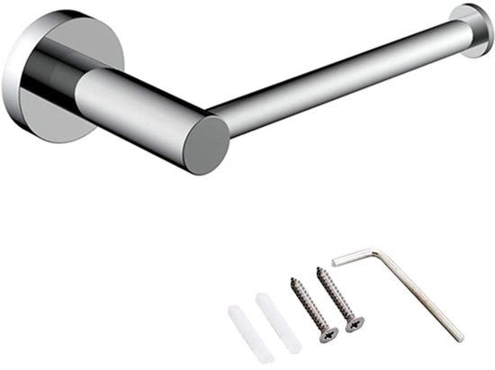 Supporto per carta igienica in acciaio inox lavorato a martello con supporto per carta igienica moderno da parete con viti per cucina e bagno argento