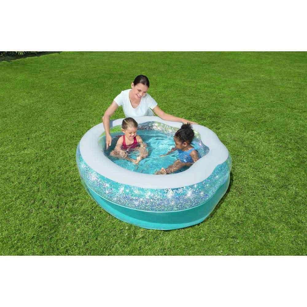 Piscina Gonfiabile Tonda Conchiglia Scintillante 150x127x43cm Per Bambini 52489         
