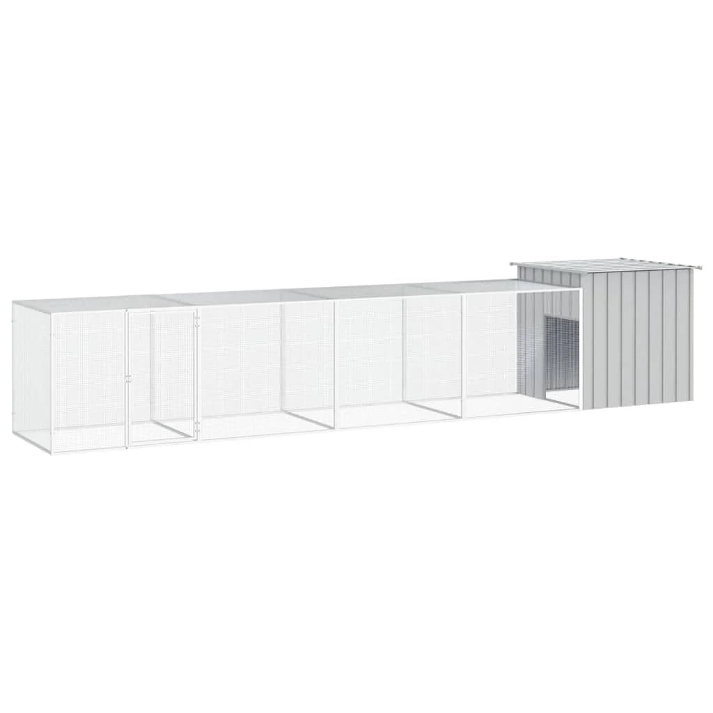 Gabbia per polli 500 x 91 x 100 cm acciaio zincato grigio 02_0041659