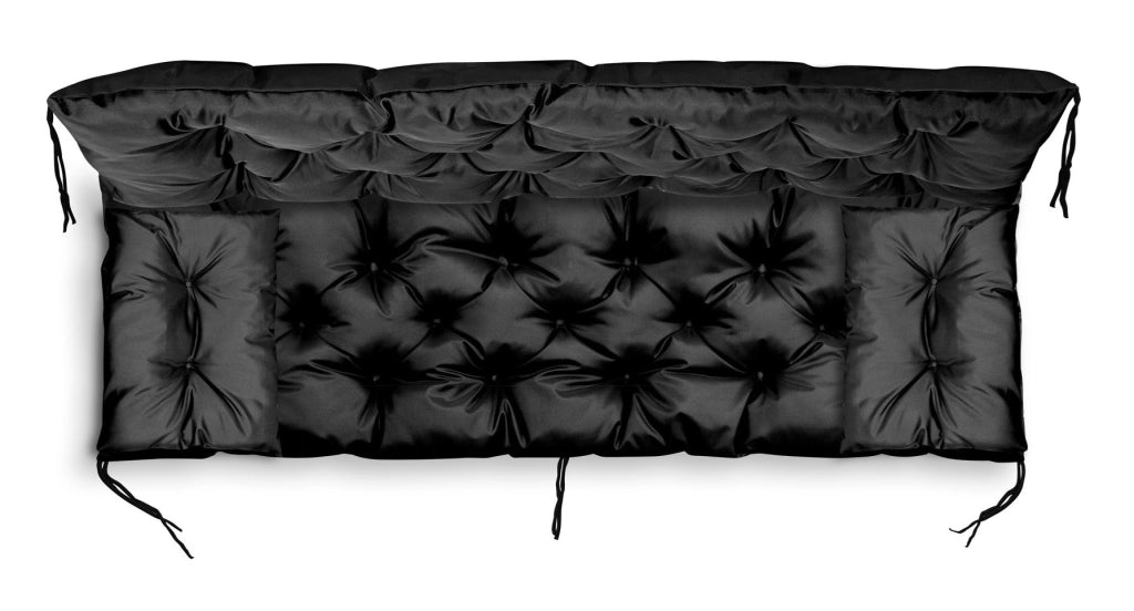 AIO FACTORY Set di cuscini da giardino 120x60x50 cm impermeabili neri