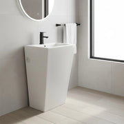 Lavabo freestanding rettangolare in ceramica bianco 53x46,5x86,5 – Modello LAV303