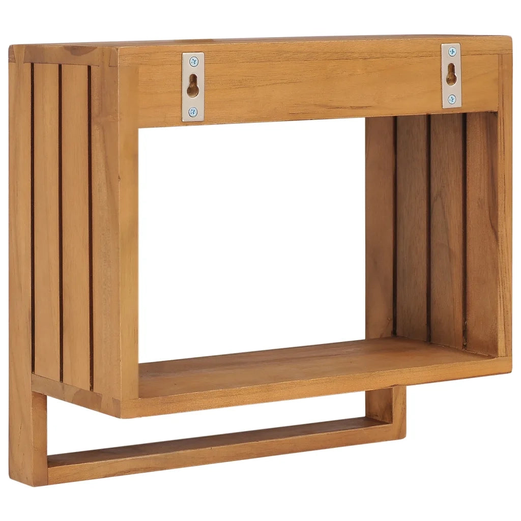 Porta Asciugamani a Parete 35x20x35 cm in Massello di Teak 289073