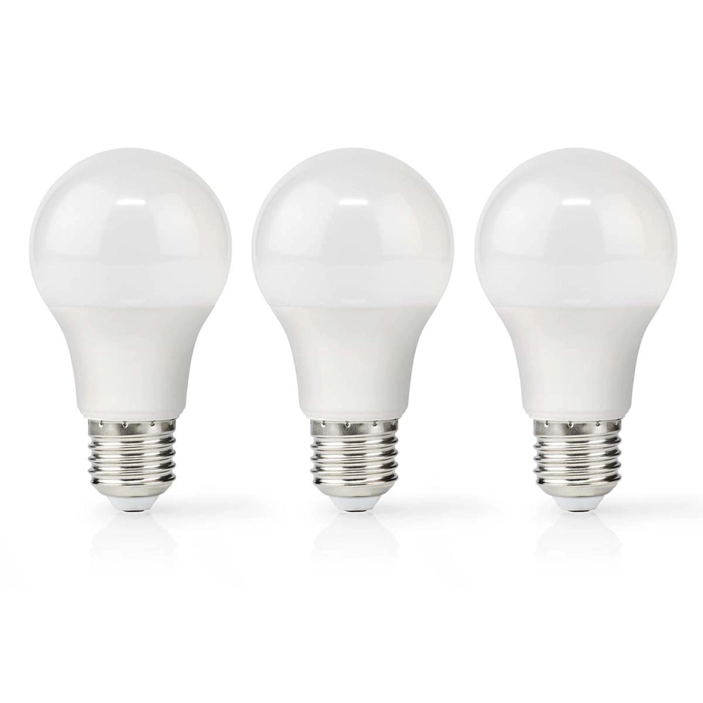 Confezione da 3 lampadine LED 8 W E27 A60 806 lm 2700 K stile retrò smerigliato Bianco Nedis