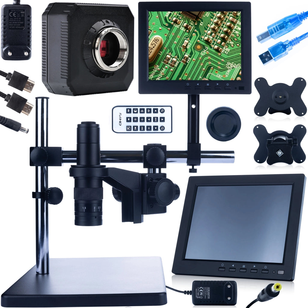 Mikroscopio Digitale Earth Pro MCEP-0.5X-PZRR – Zoom 7-45x, Display 8" e Supporto, Fotocamera ORION Pro