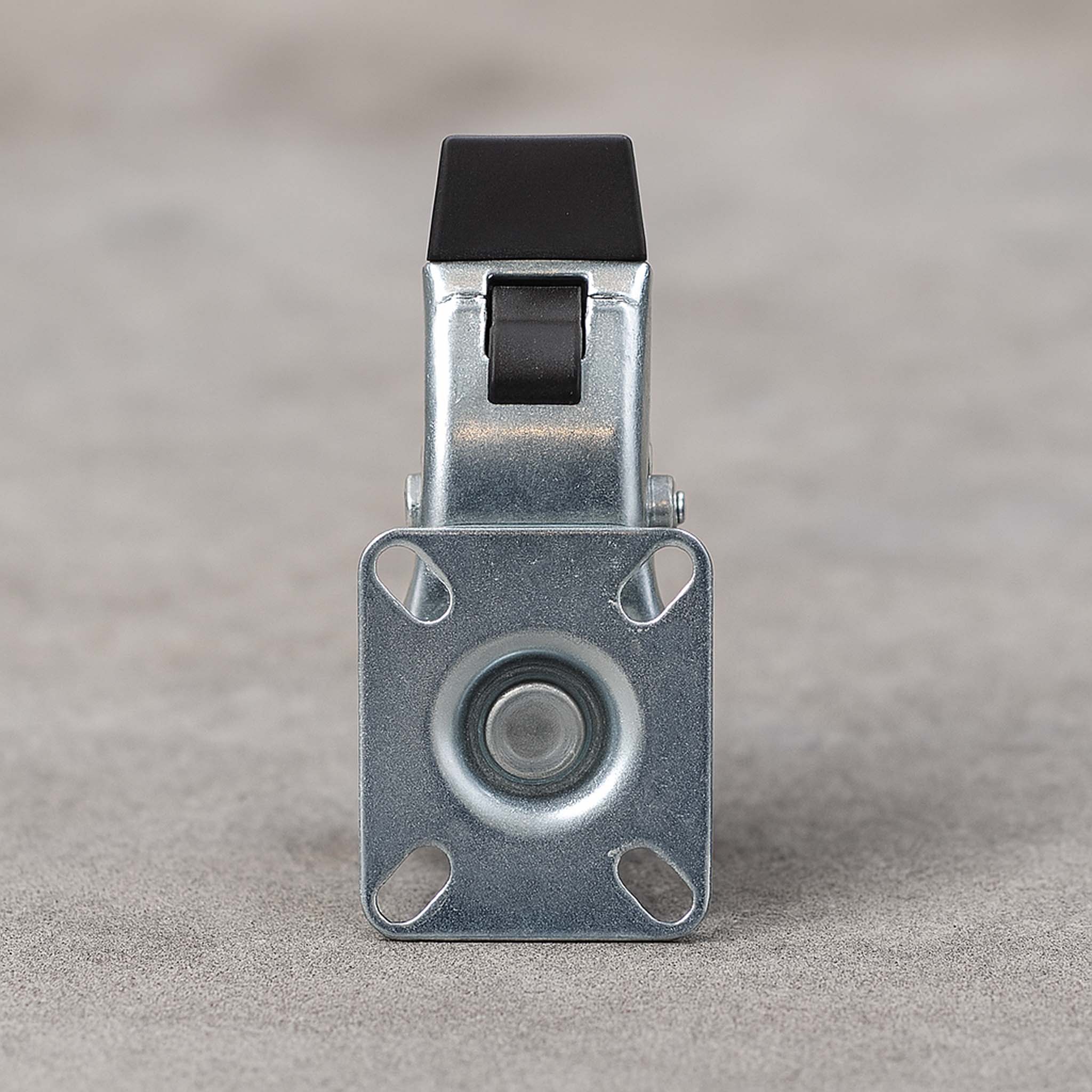 Set 4 ruote girevoli con freno, per trasporto, 100mm, plastica e gomma, max 80 kg a rotella