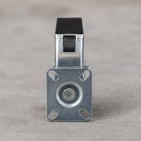 Set 4 ruote girevoli con freno, per trasporto, 100mm, plastica e gomma, max 80 kg a rotella