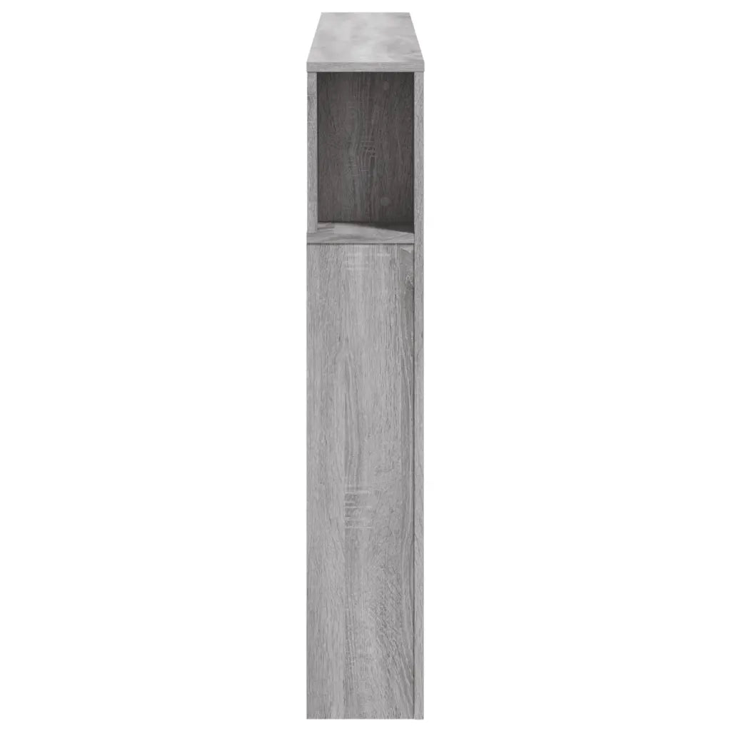 Testiera LED-Testata con LED-Testiera Decorativa Grigio Sonoma 140x18,5x103,5 cm Legno Multistrato