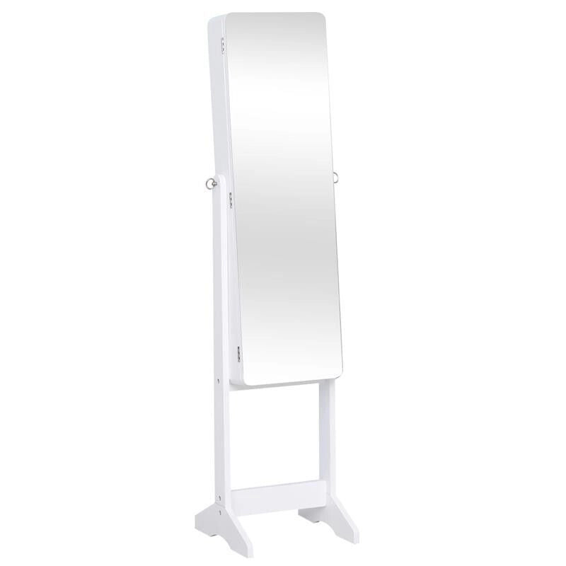 ARMADIO PORTAGIOIE CON SPECCHIO CON LUCI LED 30X146X36CM BIANCO