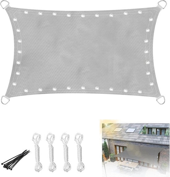 Tendaggio per balcone - zonizzazione - 1 pezzo - grigio chiaro - 4 x 5 m