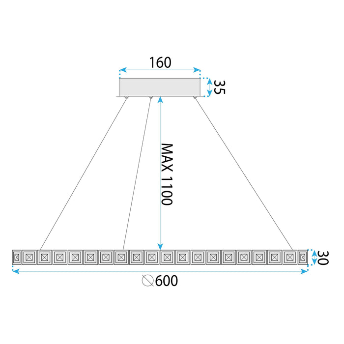 Lampada Led Ms009-cp Rose Gold 59cm