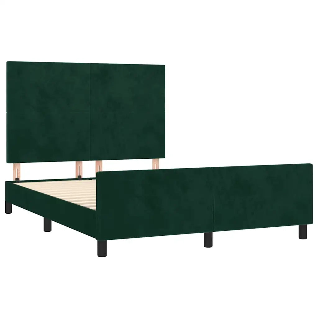 Giroletto con Testiera Verde Scuro 140x200 cm in Velluto cod mxl 57814
